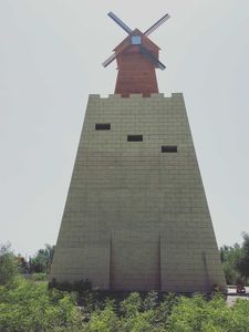 防腐木风车