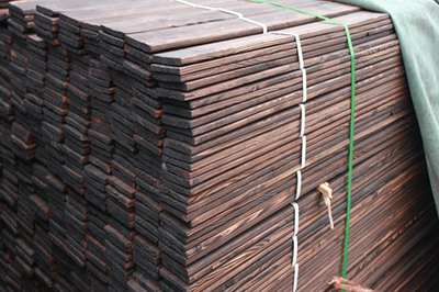 新疆表面碳化木