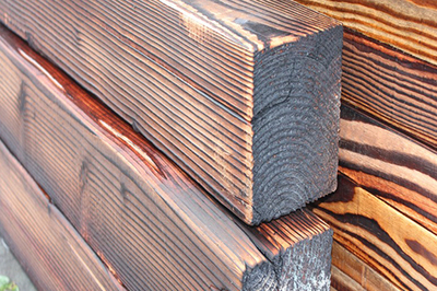 花旗松表面碳化木